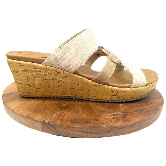 Skechers Women's Beverlee Sail Away Wedge Sandals Tan Size 10 Ring Accent - Picture 3 of 6